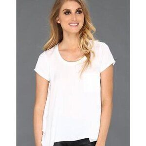 BCBG Max Azria White Kelsey Top Size Small